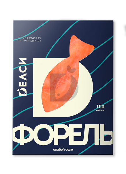 Delsy | Форель слабой соли, нарезка 100 гр